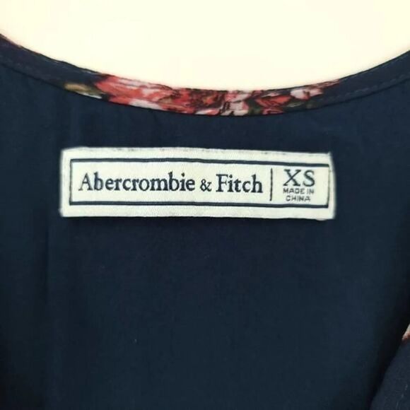 Abercrombie Floral Chiffon V-Neck Mini Dress XS - Picture 11 of 11